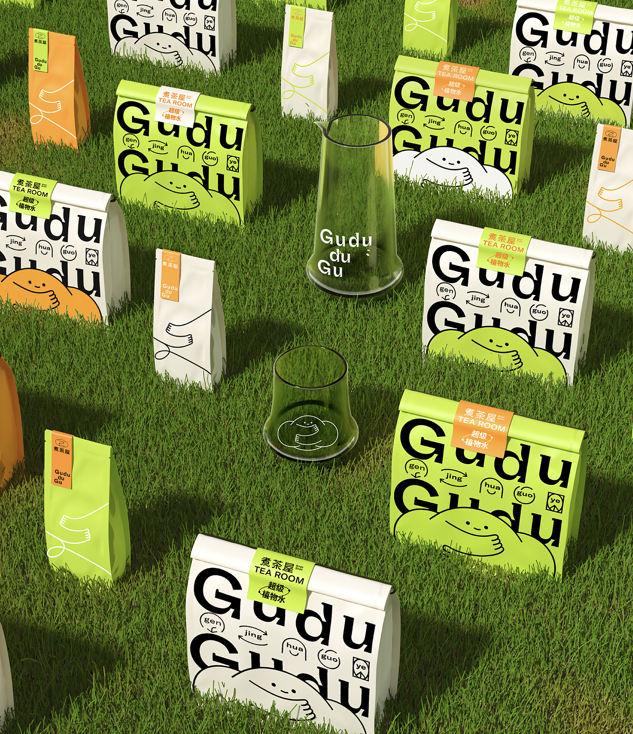 煮茶屋-现代茶饮品牌全案设计(视觉/包装/线下店/周边