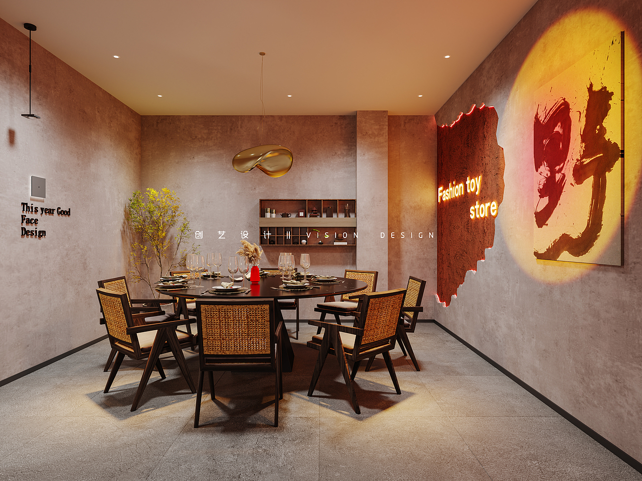 烧烤店/餐饮/露营风/3D效果图（图ZMzY2MTQ5MzMy） - 酒店餐饮设计 - 站酷设计师创艺设计003原创素材 - 站酷ZCOOL