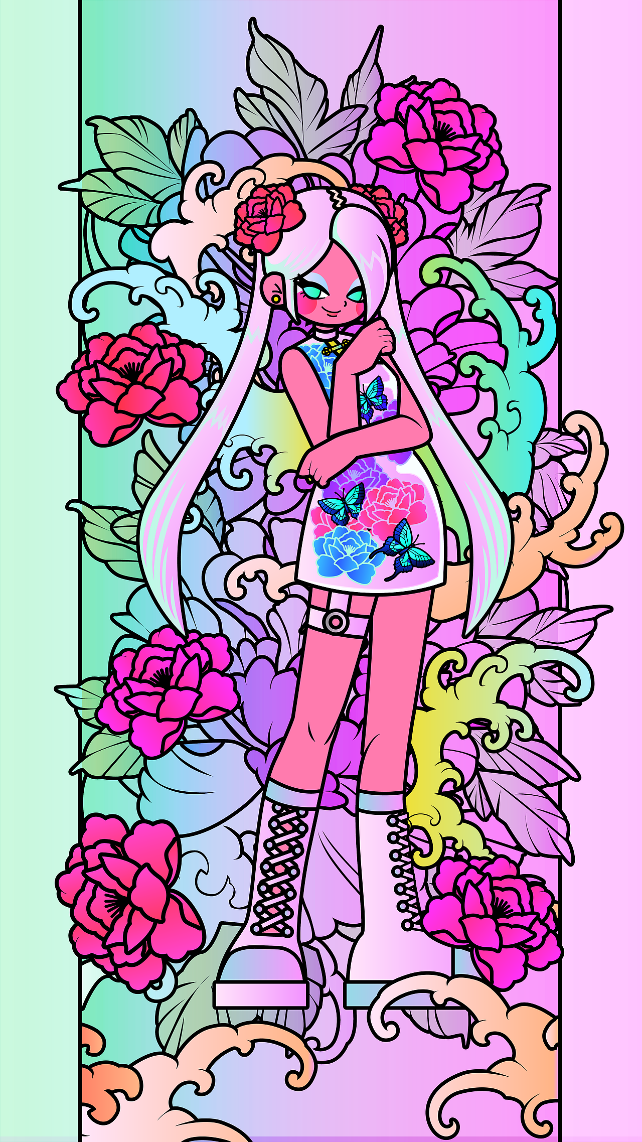 国潮甜心（图ZMzAxMjU3OTg4） - 新锐潮流插画 - 站酷设计师阿迪宇宙原创素材 - 站酷ZCOOL