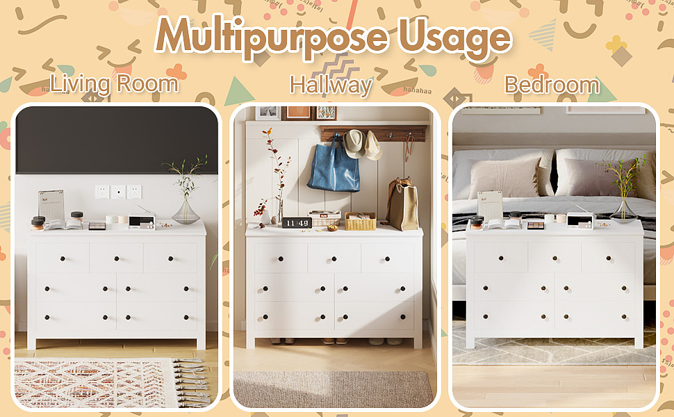 电商图片——白色抽屉柜