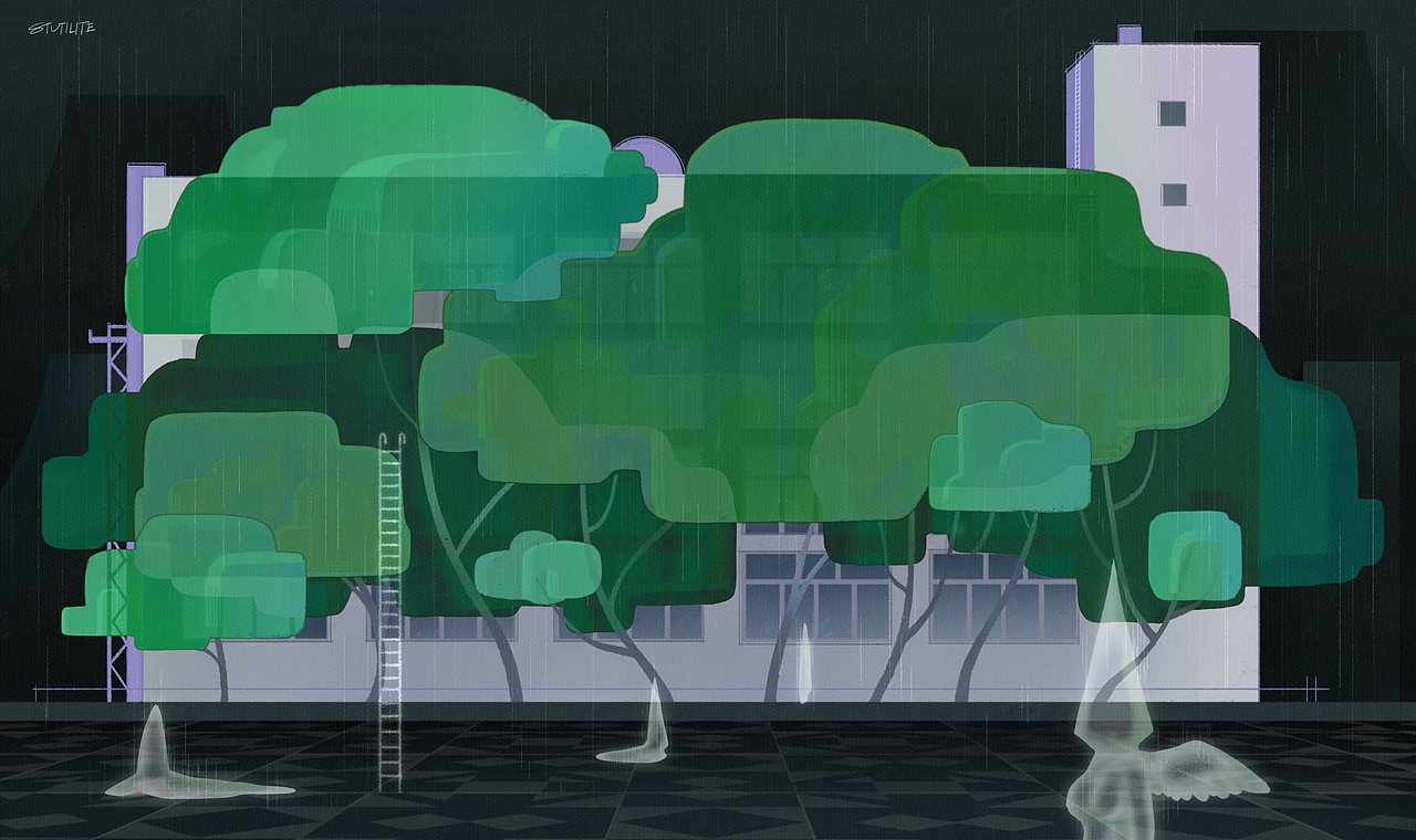 「 假春天/a fake spring 」（图ZMzE5NDg0MzE2） - 艺术插画 - 站酷设计师蠢卫星原创素材 - 站酷ZCOOL