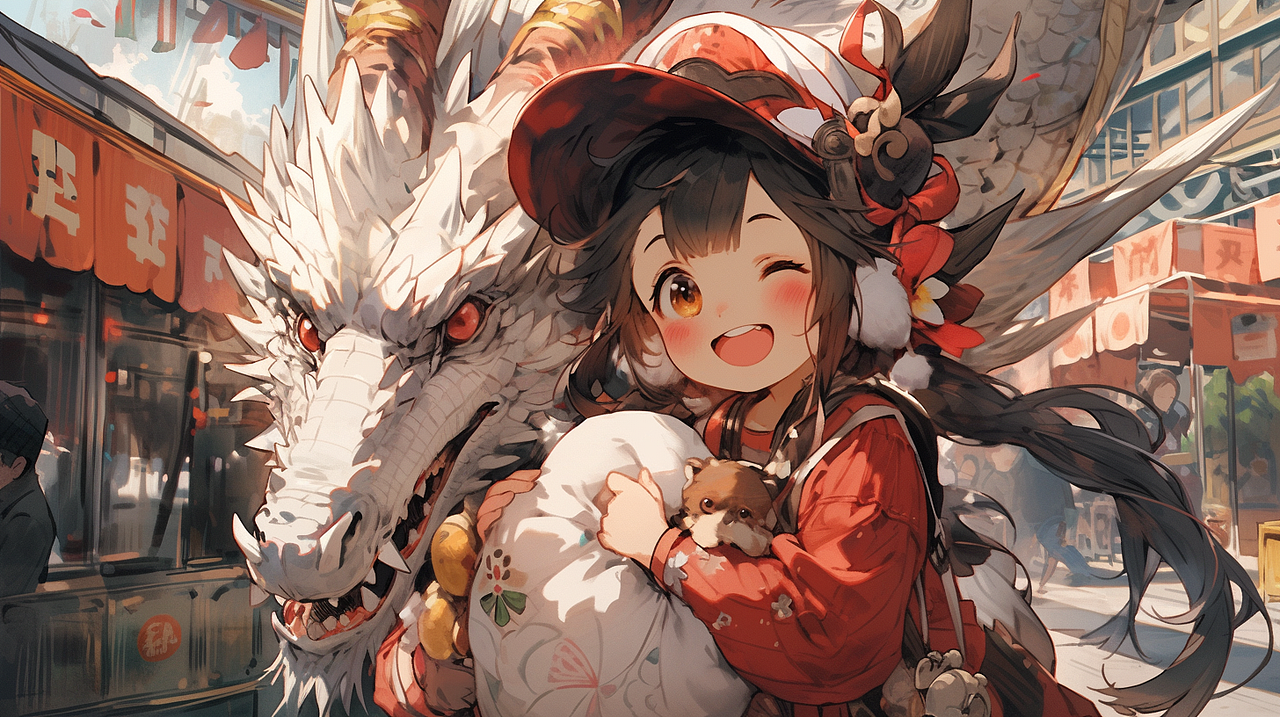 AI 绘画小女孩和龙（图ZMzQ1MTQ0NzMy） - 游戏原画 - 站酷设计师liusha25184原创素材 - 站酷ZCOOL