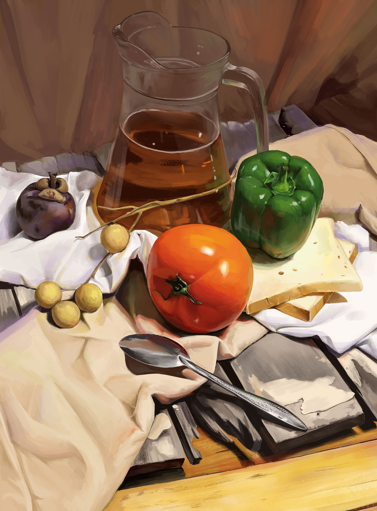 板绘静物（图ZMzQxODYyNTcy） - 创作习作 - 站酷设计师A一览芳华原创素材 - 站酷ZCOOL