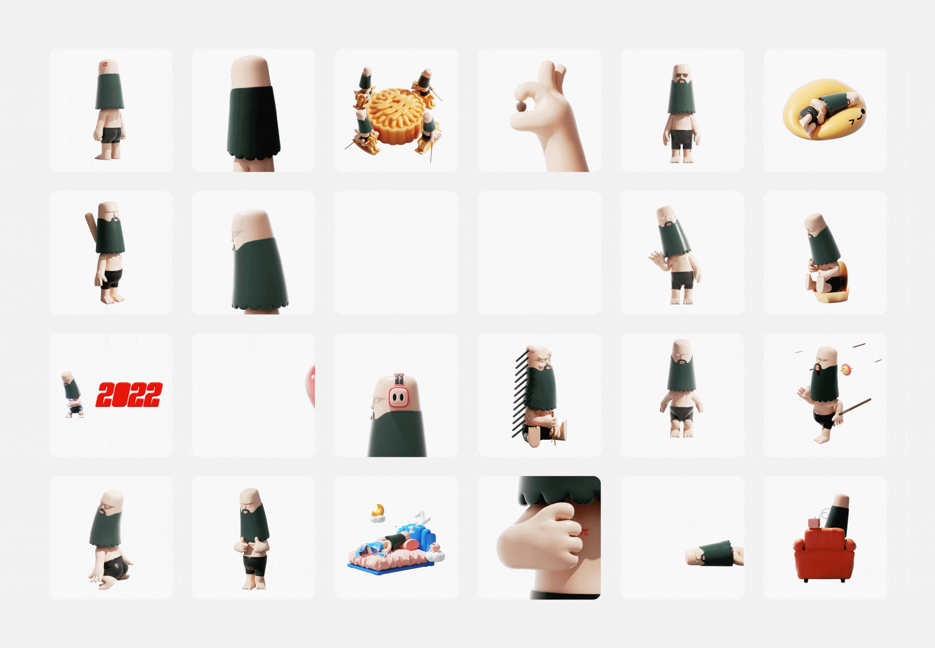 YOYOGUYS_HELLO LUCK_三维动态表情包(图ZMzI4MzI4NzU2) - 人物/生物 - 站酷设计师BG_DESIGN原创素材 - 站酷ZCOOL