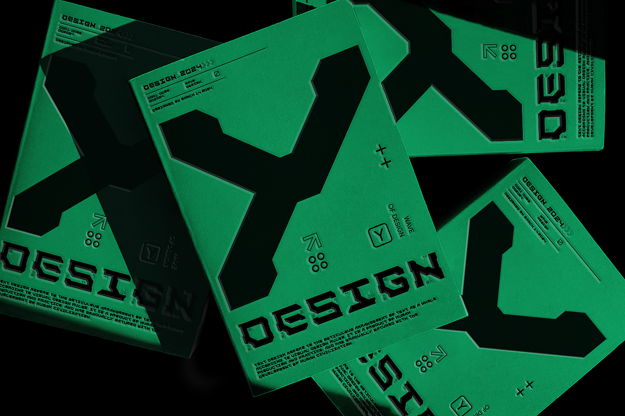 原创英文字体设计-赛博风格(Wave.Parrot-WAVE)