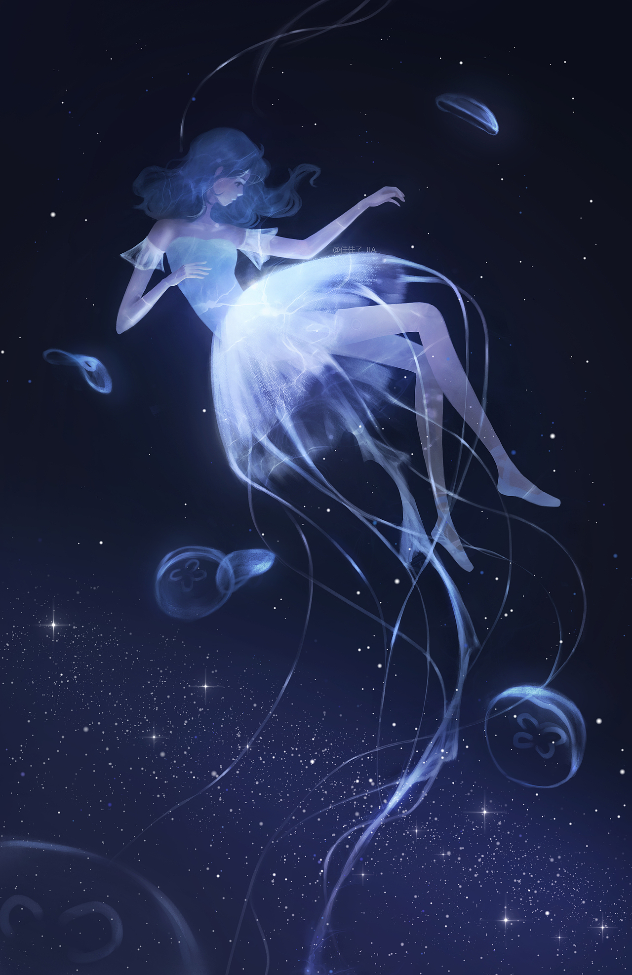 我在黑暗中寻找属于自己的光（图ZMzM2NTc2ODg4） - 商业插画 - 站酷设计师佳佳子_JIA原创素材 - 站酷ZCOOL