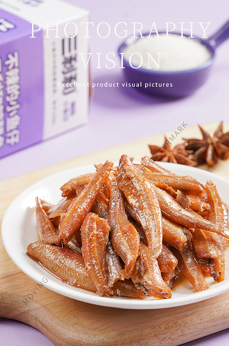 长沙x零食拍摄:糖醋小鱼仔