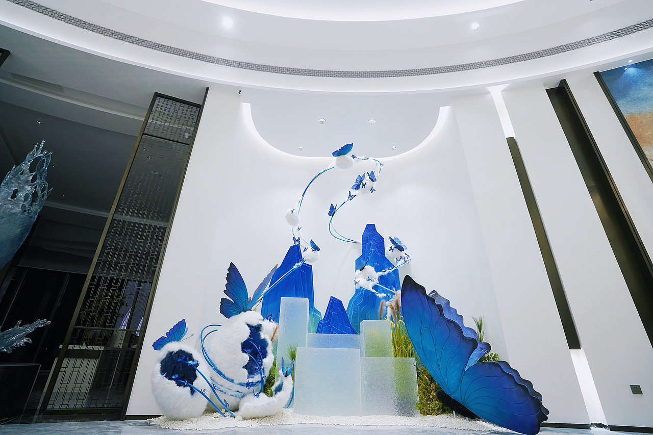 际华园-蝴蝶湾售楼部金蛋区艺术装置（图ZMzIwMTQwODI0） - 展陈设计 - 站酷设计师萌苏花艺原创素材 - 站酷ZCOOL