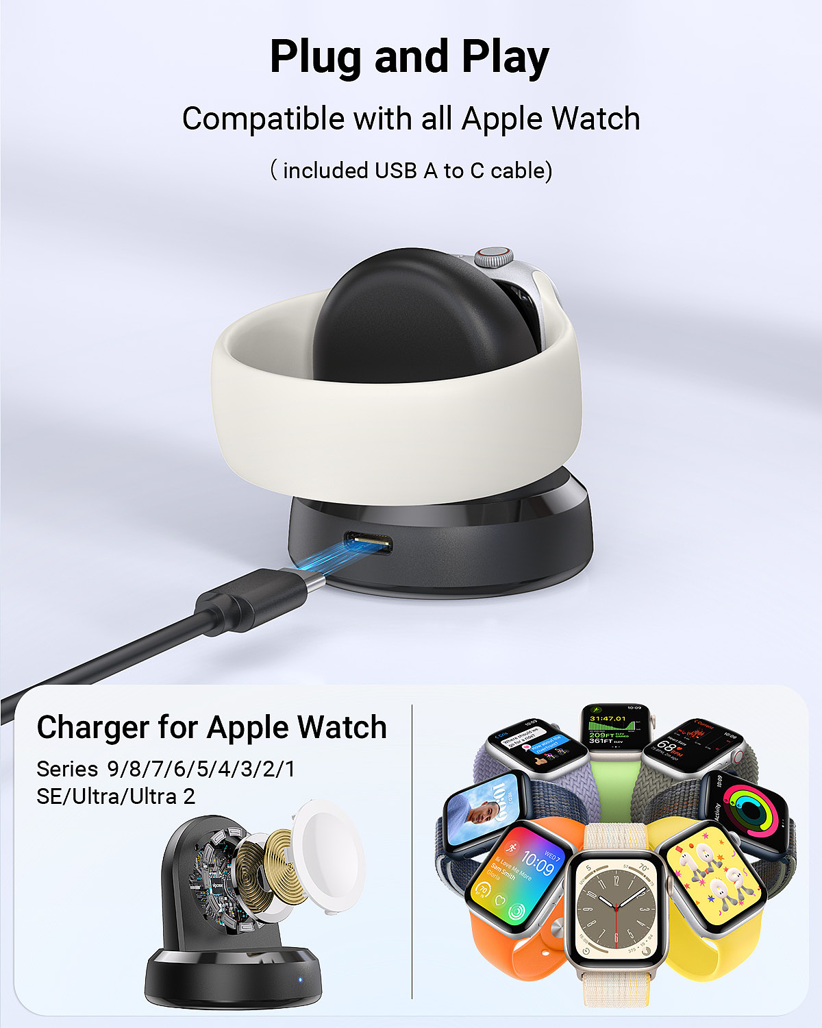 Apple watch 无线座充亚马逊套图