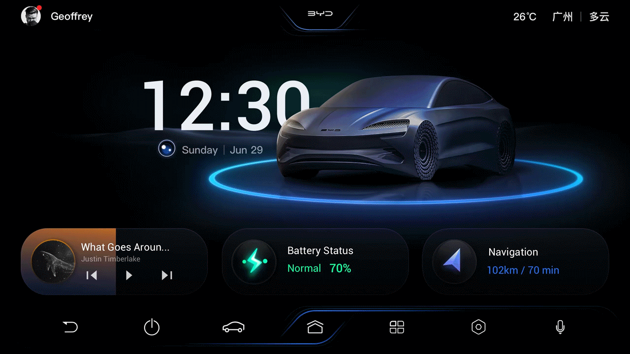 《无畏·无界》比亚迪智能座舱ui设计大赛