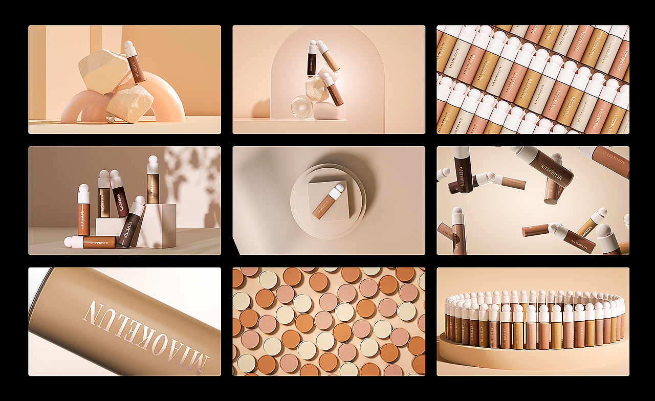 Dynamic rendering of liquid foundation