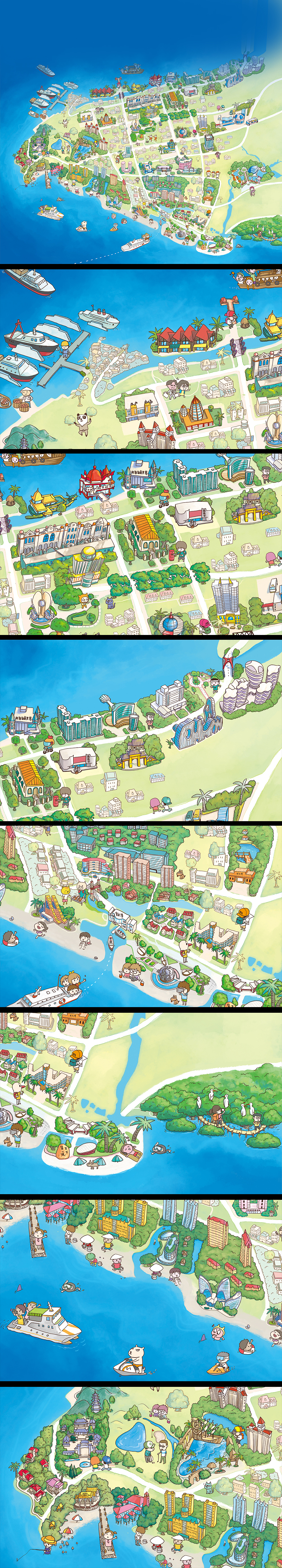 原创作品：Q版手绘地图-北海（图ZNDUyMzg1MzI=） - 商业插画 - 站酷设计师二手漫画家原创素材 - 站酷ZCOOL