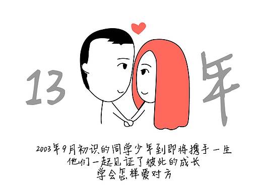 千里十年，把我俩的爱情故事画出来，纪念一下