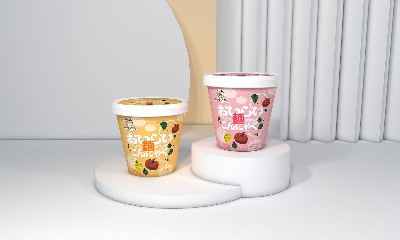 轻食代餐-日式魔芋面（图ZMjA1MzE1MTk2） - 包装 - 站酷设计师小鹿lee原创素材 - 站酷ZCOOL