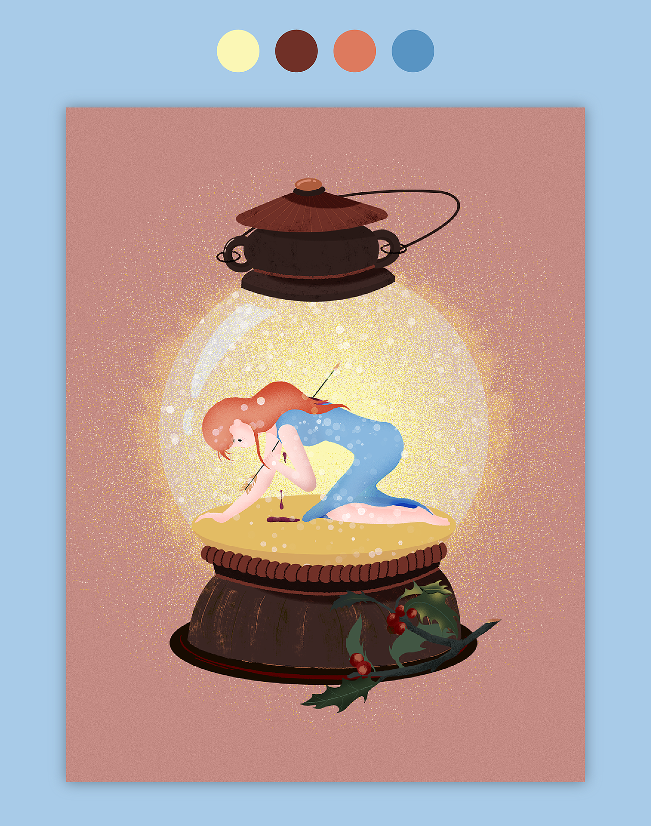 插画作品-水晶球