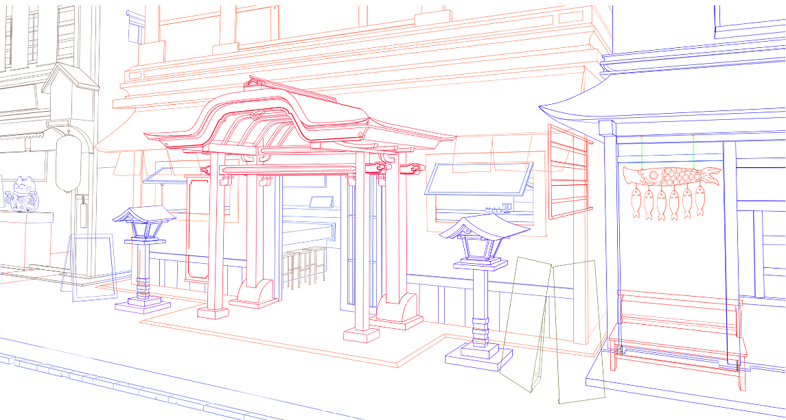 和风街头-古风日式和风赛璐璐（图ZMjMwNjE0OTM2） - 游戏原画 - 站酷设计师听风火起的观自在原创素材 - 站酷ZCOOL