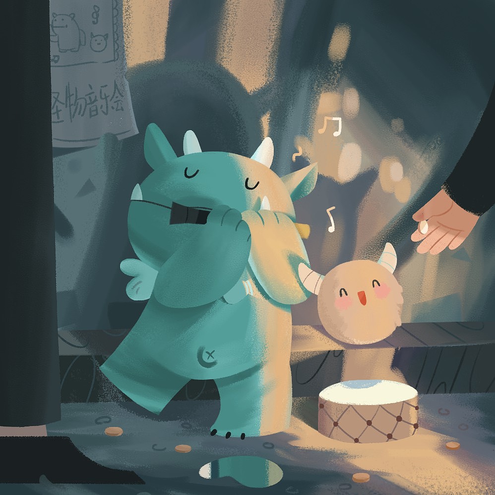 臨摹鬼畫胡子老師的作品（圖ZMjg4ODc5Njg4） - 藝術(shù)插畫 - 站酷設(shè)計師橘子皮本皮原創(chuàng)素材 - 站酷ZCOOL