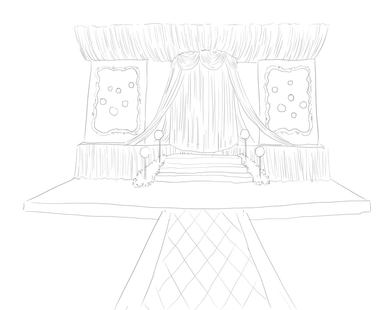 婚礼现场手绘图_花花画画画画-站酷zcool