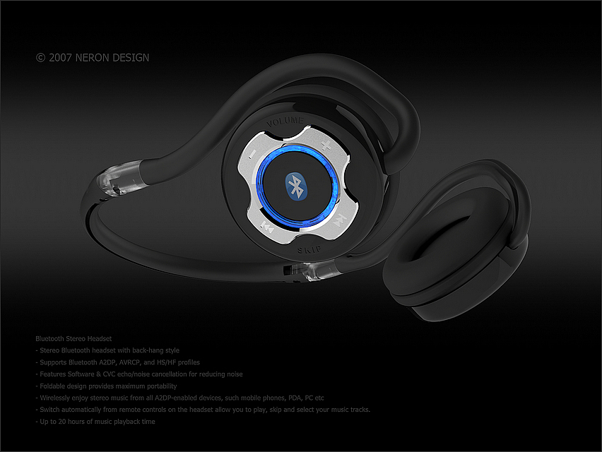 后戴式-立体声蓝牙耳机