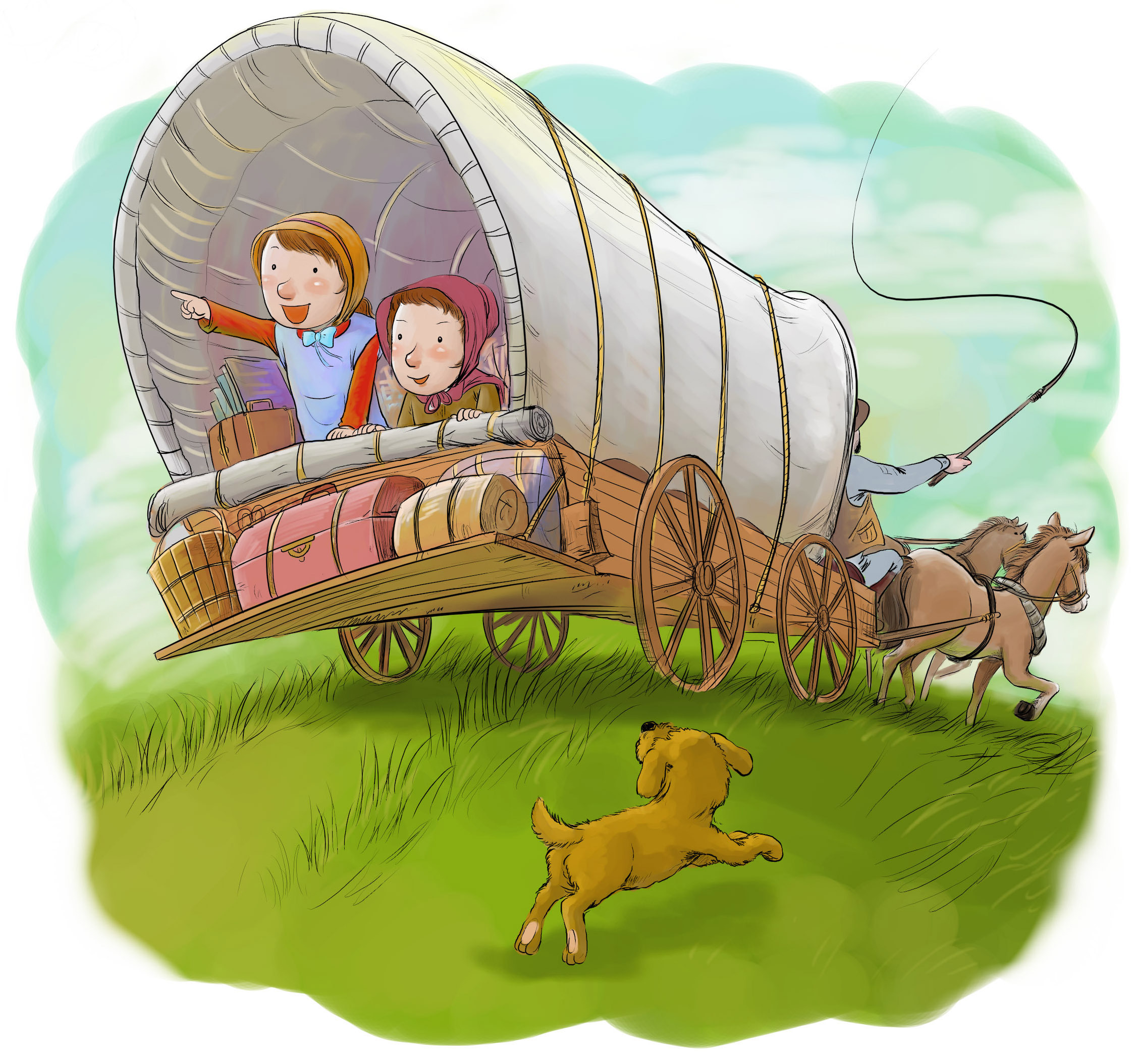 小木屋系列故事封面插画