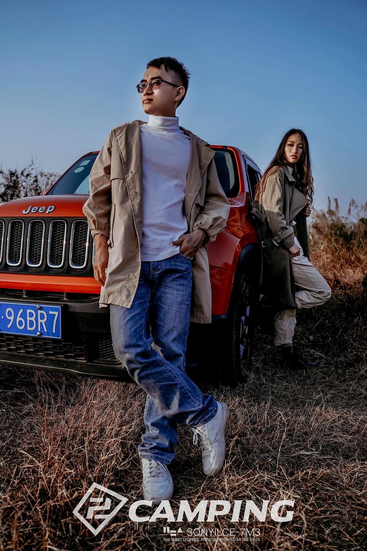 jeep汽车户外人像