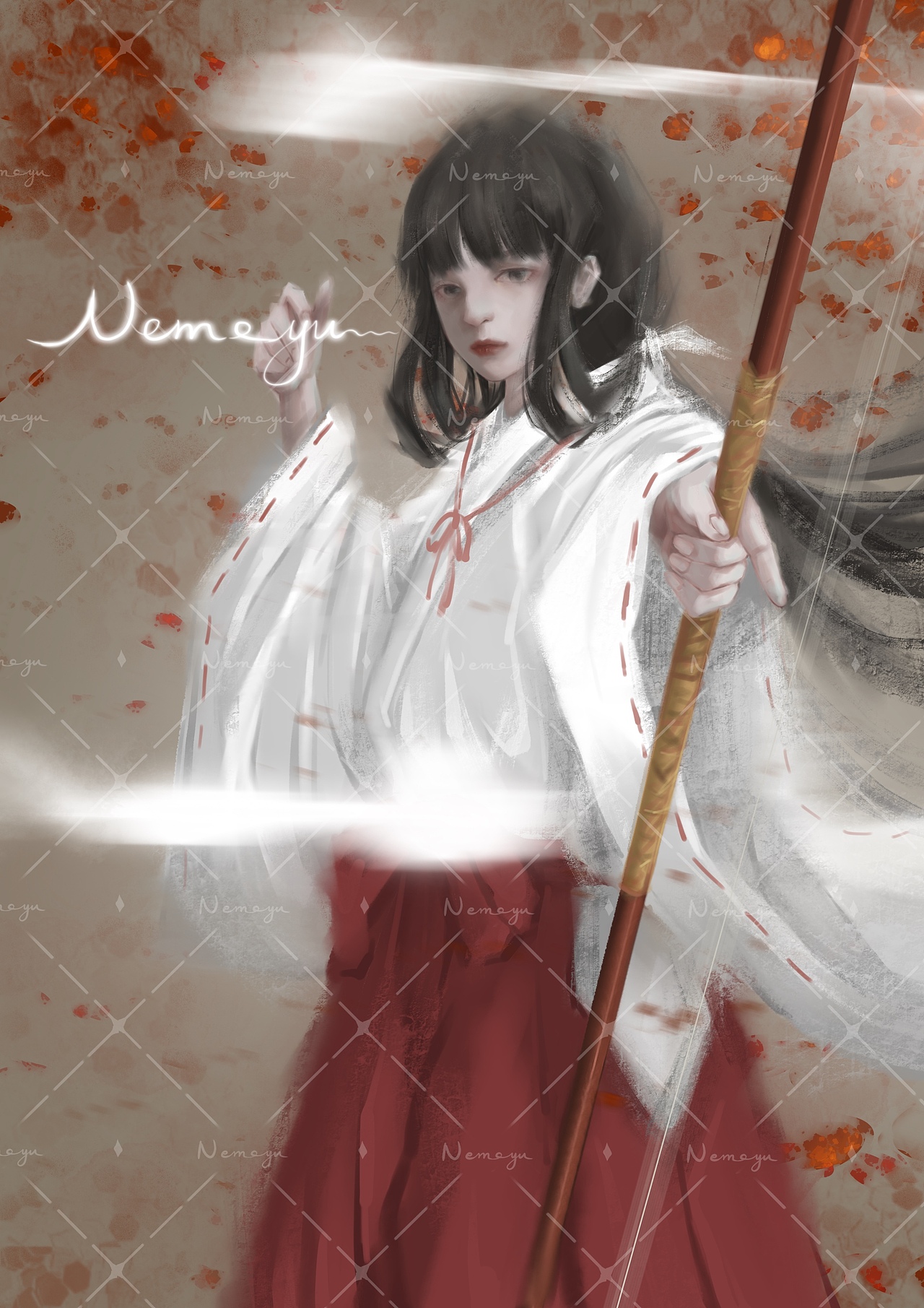 《犬夜叉》桔梗（图ZMjQyMTYxMzQ0） - 单幅漫画 - 站酷设计师不语蒲牢原创素材 - 站酷ZCOOL