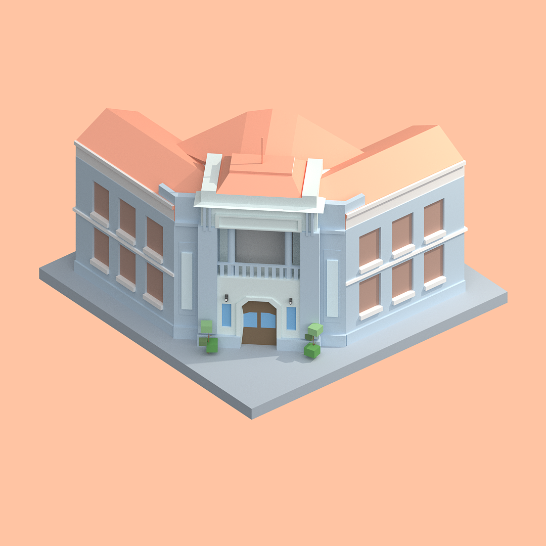 Lowpoly場景練習 | 建筑九景（圖ZMTE1NDQwMzg4） - 場景 - 站酷設(shè)計師五天晴原創(chuàng)素材 - 站酷ZCOOL