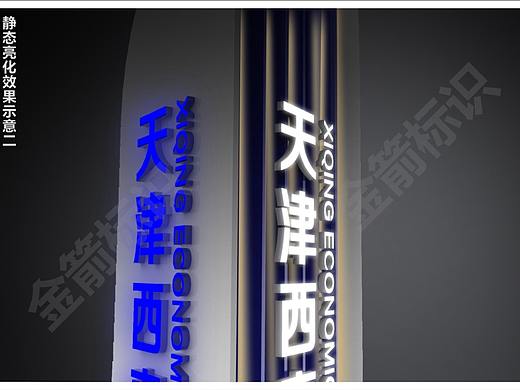 某经济开发区精神堡垒导视设计