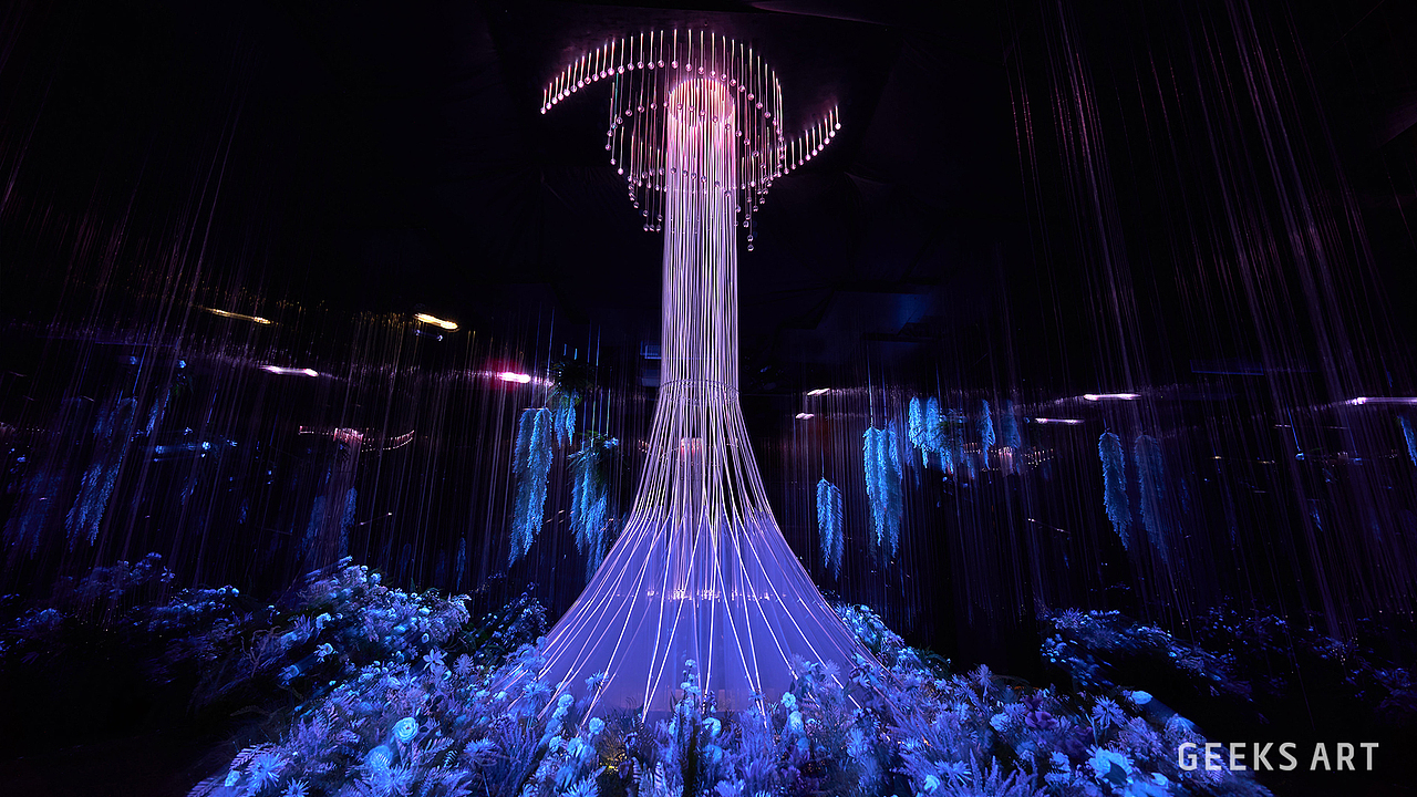 新媒体互动灯光装置：「夜光丛林 Original Neuron」（图ZMjA0NjcwMTEy） - 实验艺术 - 站酷设计师千核原创素材 - 站酷ZCOOL