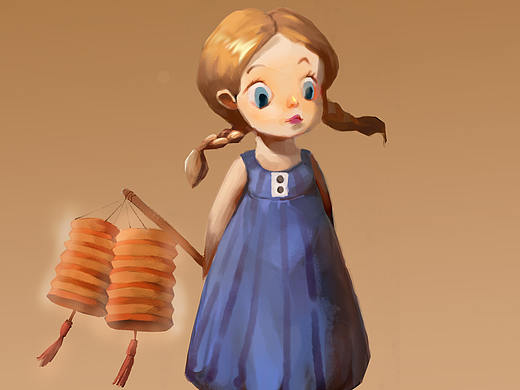 中秋主题欧美插画