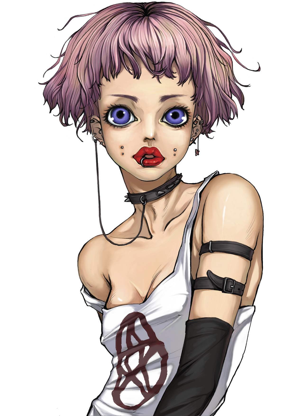 朋克女（图ZNDI4NzY4MzI=） - 商业插画 - 站酷设计师Nolan蓝原创素材 - 站酷ZCOOL