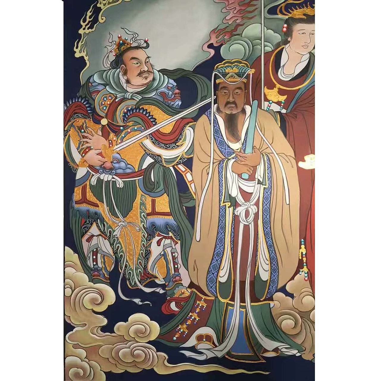 佛像壁画寺庙背景墙壁画