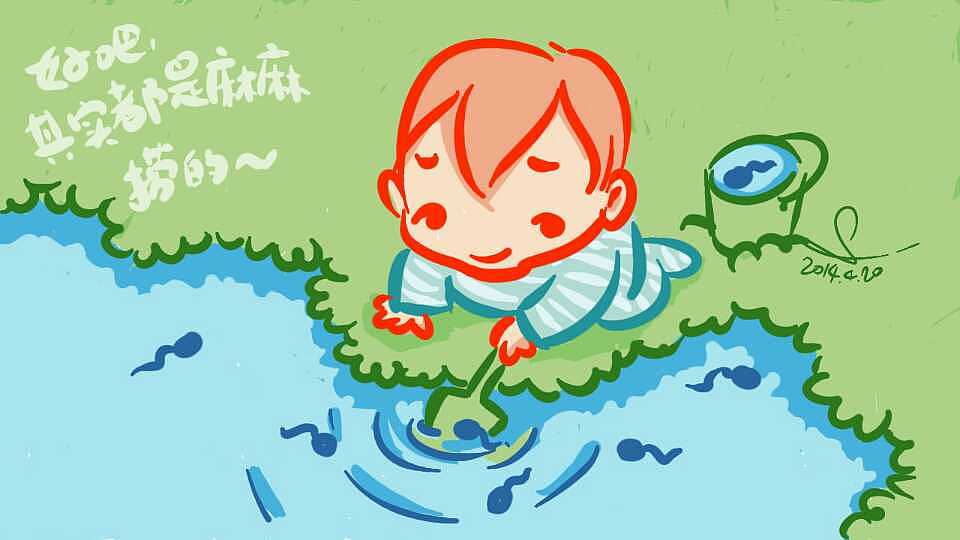 池塘的水满了,一起抓……蝌蚪