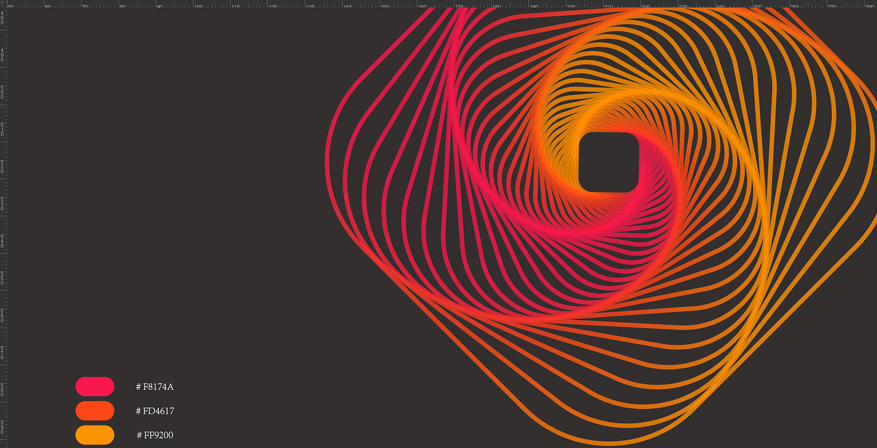 ai螺旋线条图案