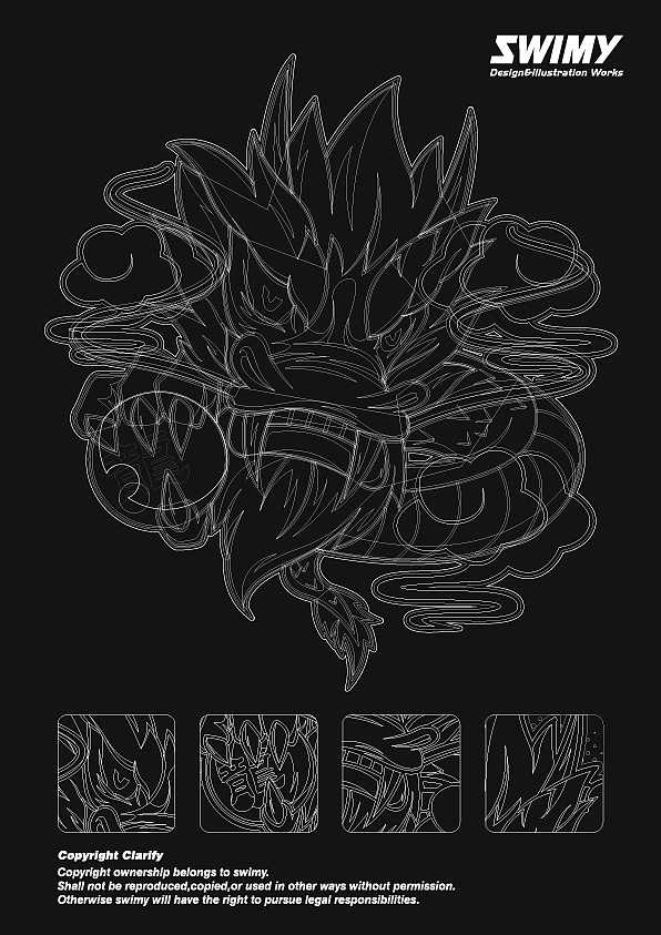 青龙啸天，天崩地裂（图ZNDkwNTI2MA==） - 新锐潮流插画 - 站酷设计师初音小未来原创素材 - 站酷ZCOOL