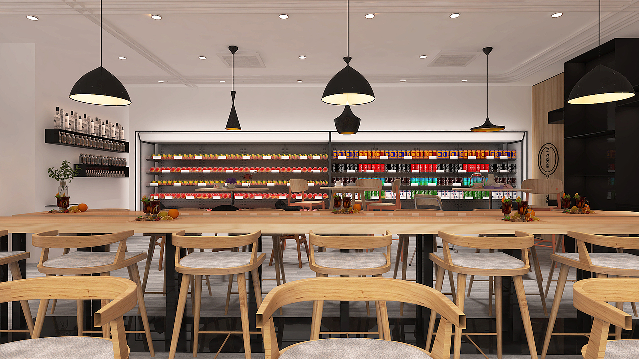 店面设计、轻餐饮、水果店、果汁吧、空间设计、（图ZMTAxMDExNzc2） - 家装设计 - 站酷设计师秋琳原创素材 - 站酷ZCOOL
