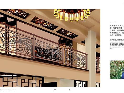 仿中式铜雕刻楼梯护栏展示出传统文化的韵味