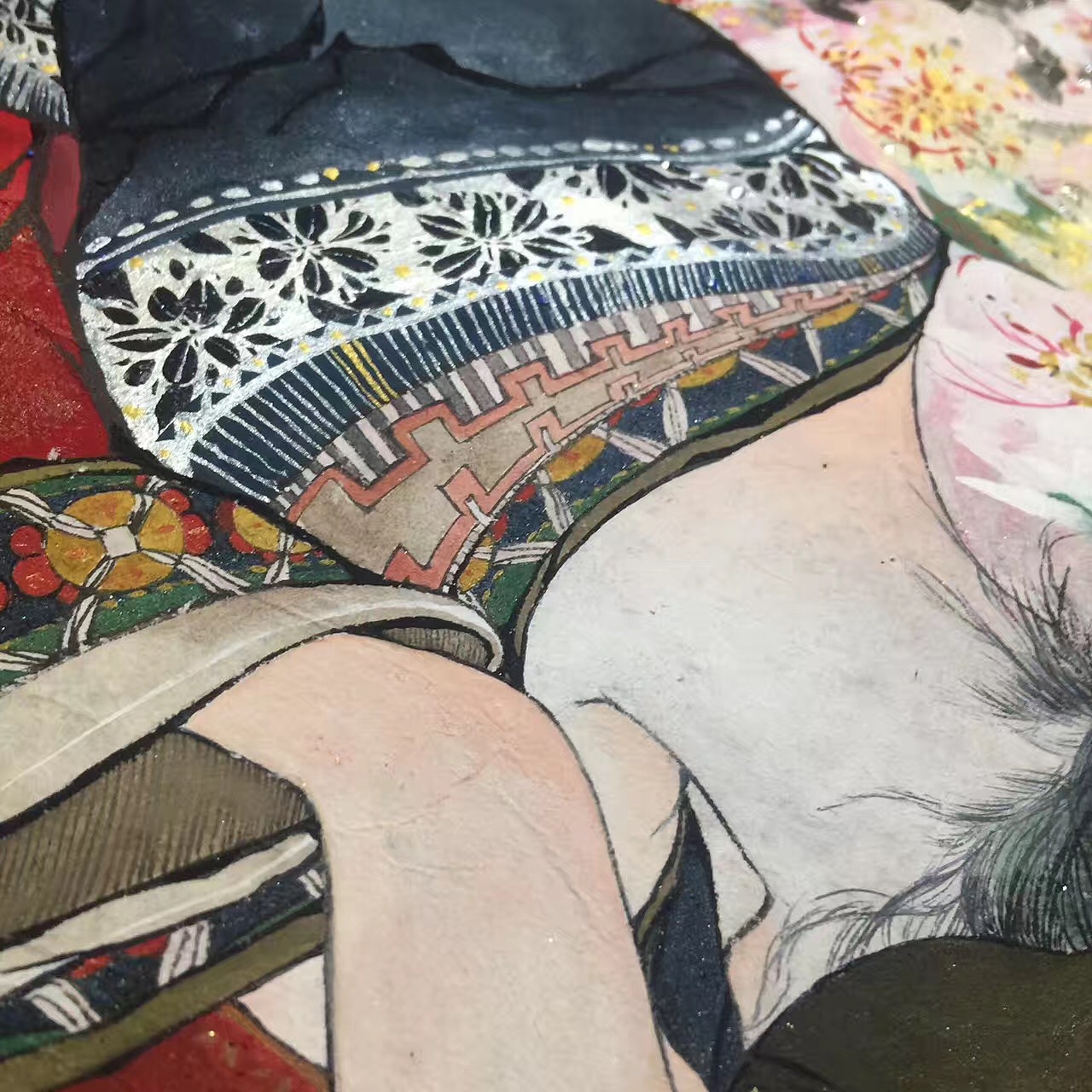 「岩彩」团扇·团扇