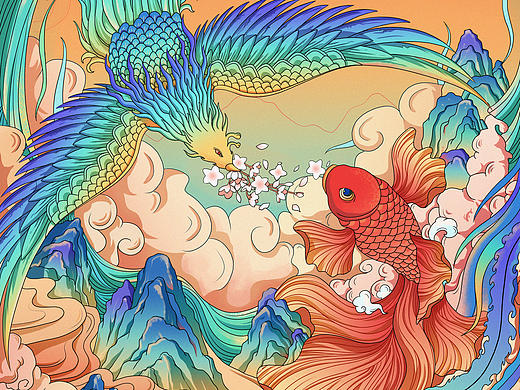 国潮系列插画