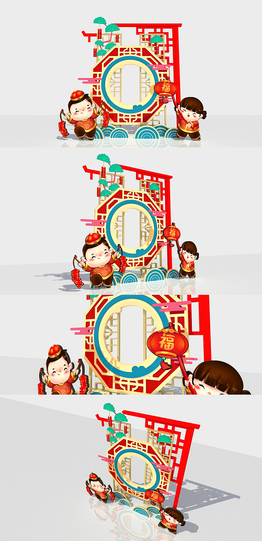 红色牛年新年美陈