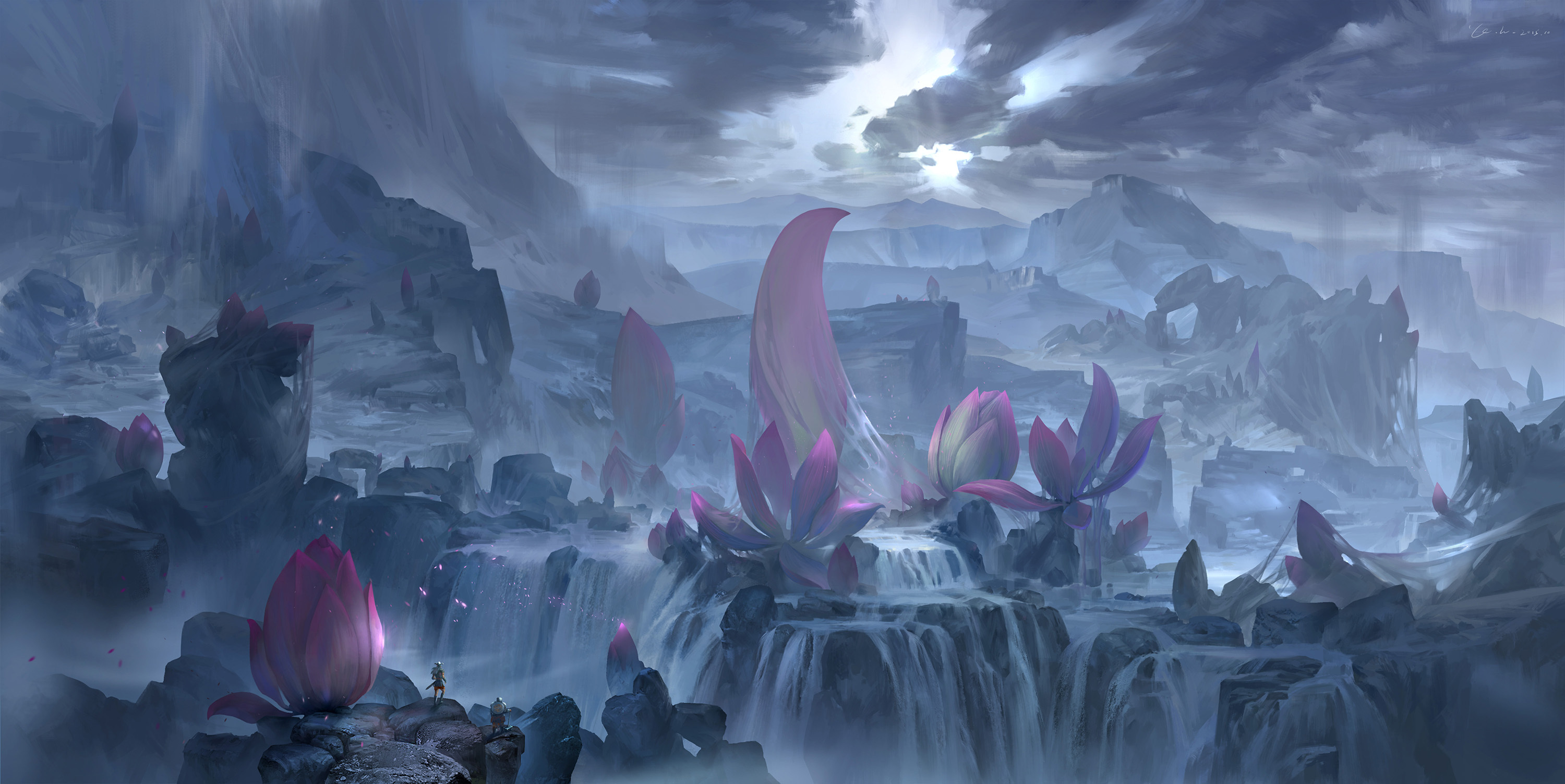 蓝铅笔 | 钟文豪 游戏场景原画