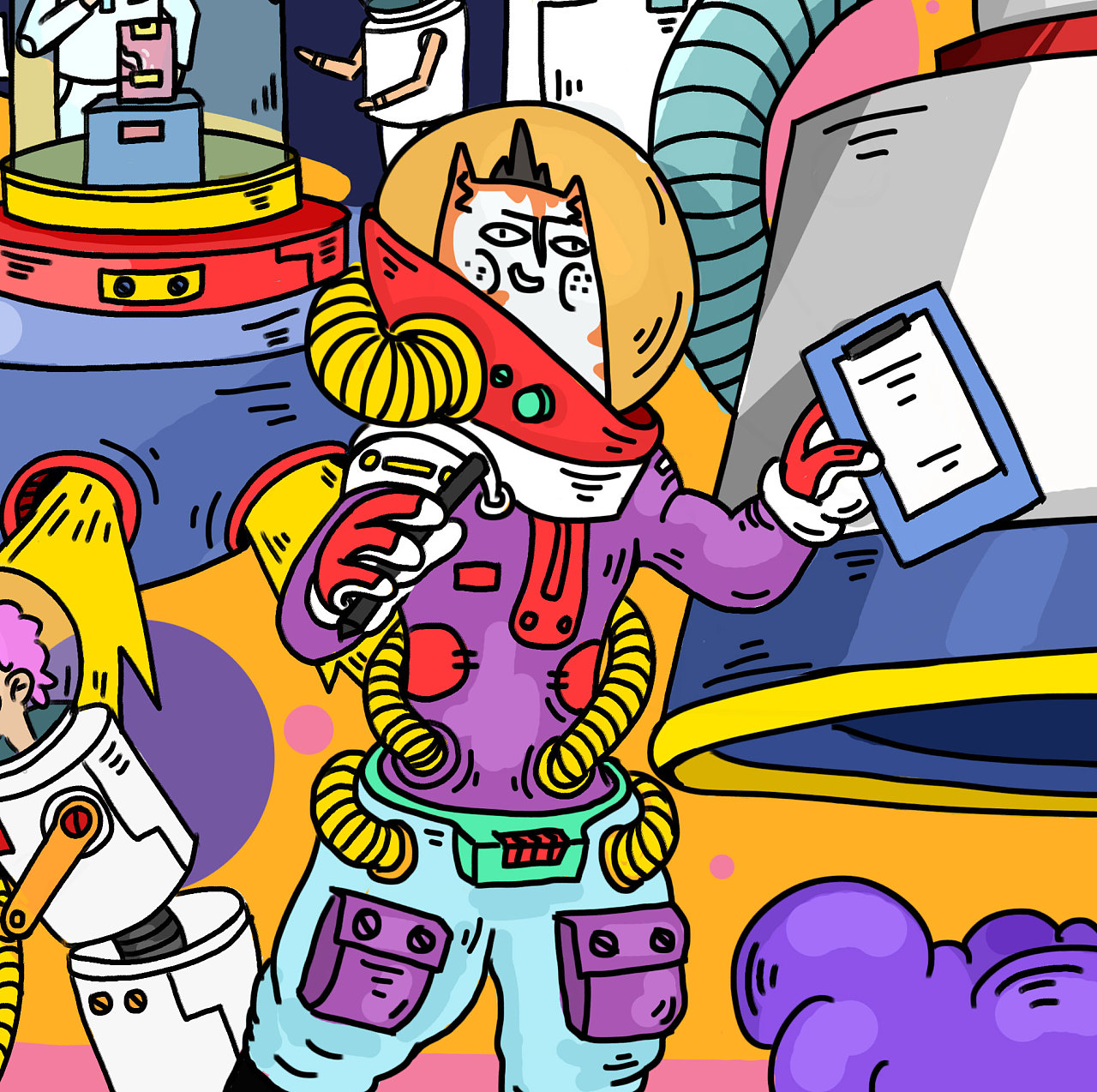 成都宠博会展馆插画设计