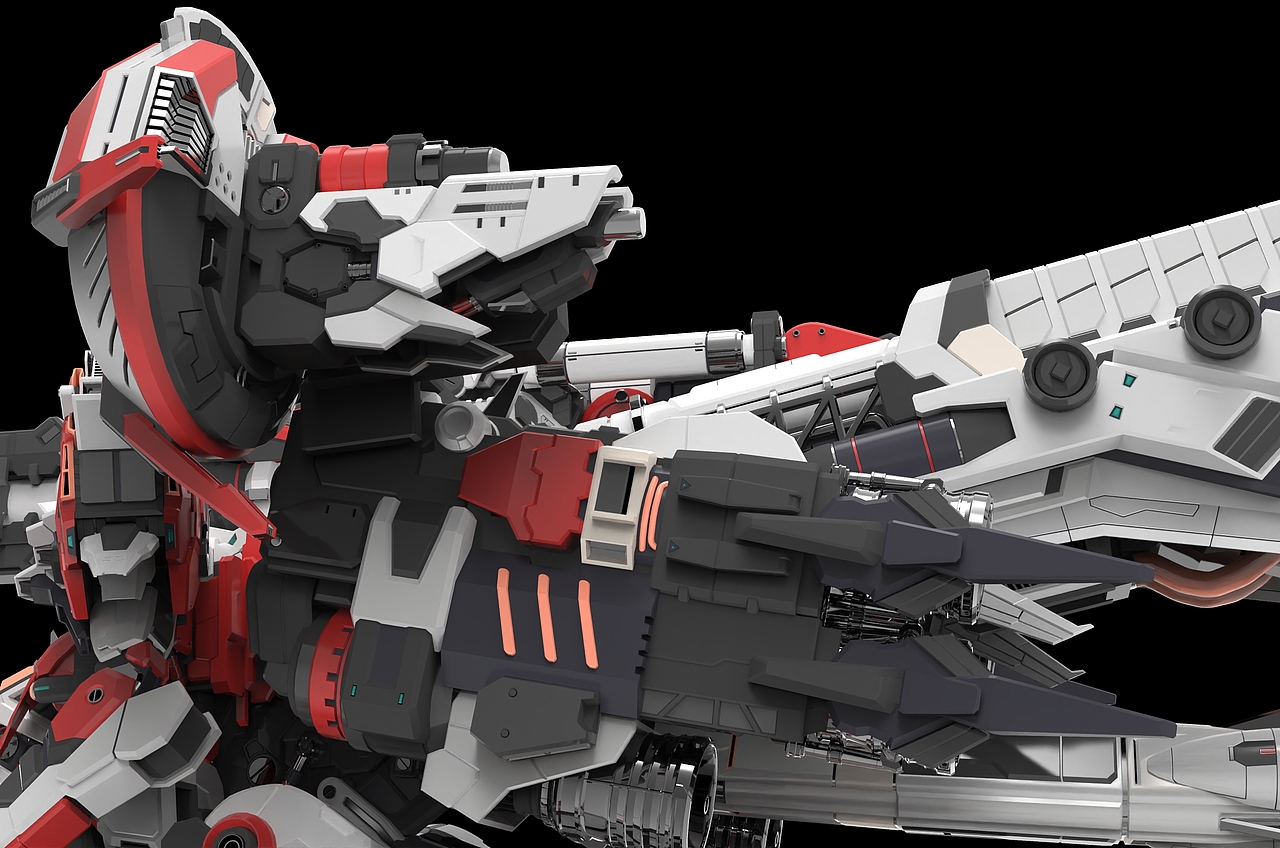 基于厂家机甲之城的造型创作的3d模型,3dmax打造,keyshot渲染,ps后期