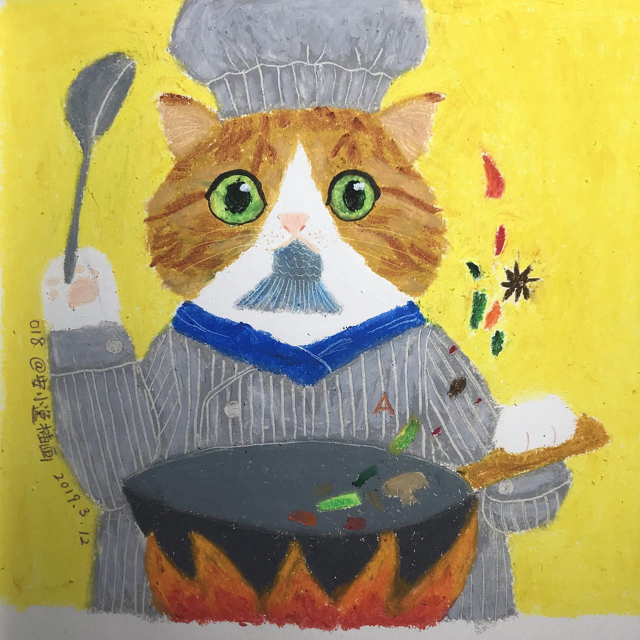 100只猫油画棒第二波（图ZMTQ5Mjg5NDUy） - 儿童插画 - 站酷设计师安小逸插画原创素材 - 站酷ZCOOL