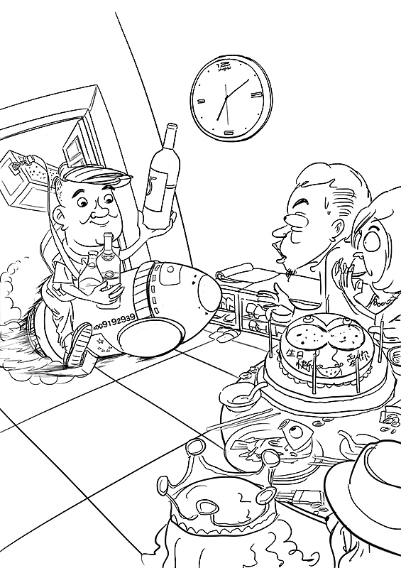 酒插画（图ZMjExNzAzNDc2） - 商业插画 - 站酷设计师对儿双生_张潇原创素材 - 站酷ZCOOL