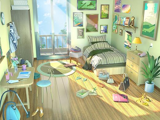 室内练习（个人主页-ZNTA4MTM5MTY=） - 游戏原画 - 站酷设计师东华拾一原创素材 - 站酷ZCOOL