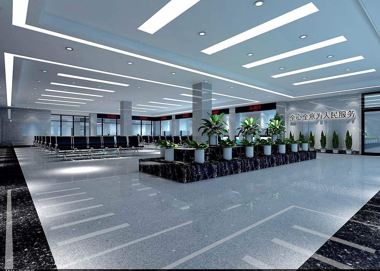 红案工作室-装修效果图政府办公大楼设计