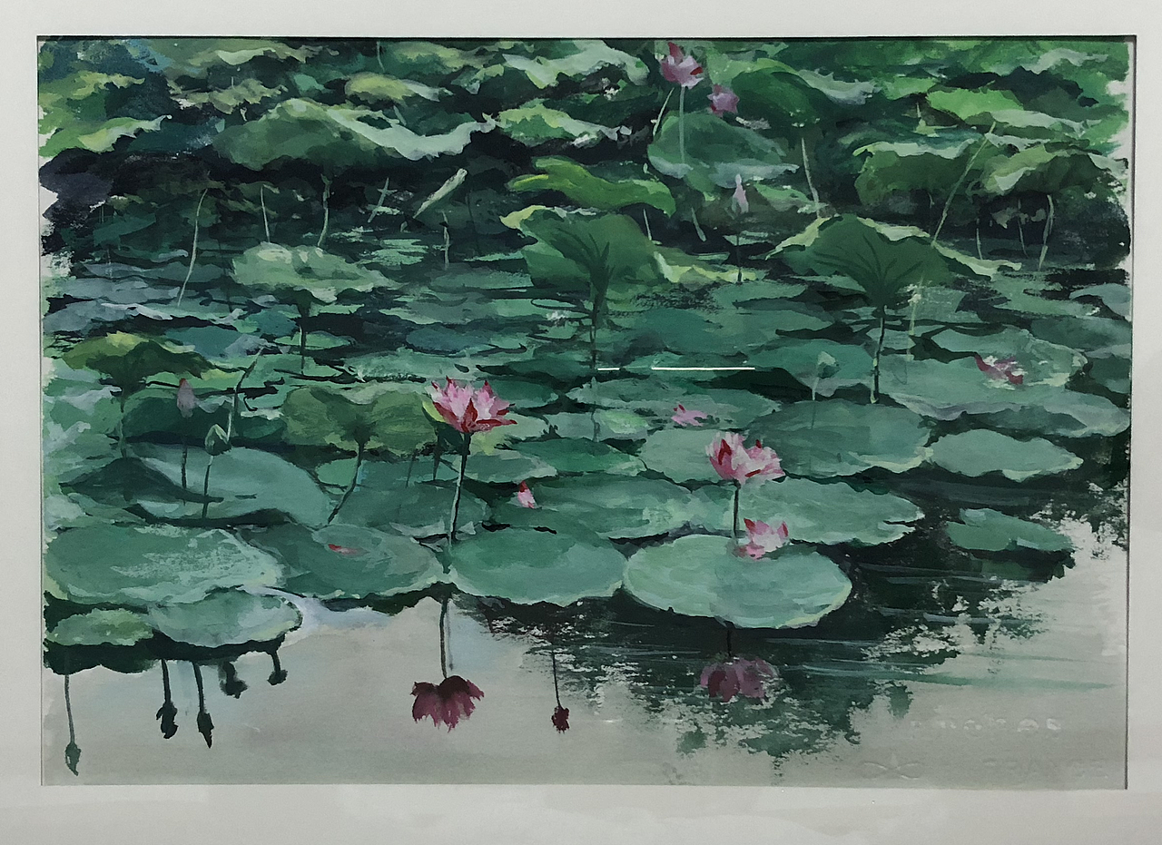 水彩画 荷塘（图ZMTI2OTkxMjA0） - 绘画 - 站酷设计师Horizon兔兔姿原创素材 - 站酷ZCOOL