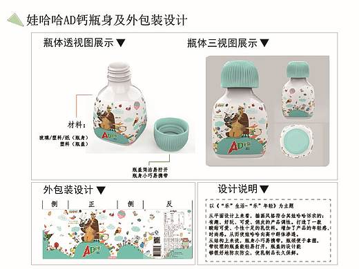 2019大广赛娃哈哈AD钙瓶身及外包装设计