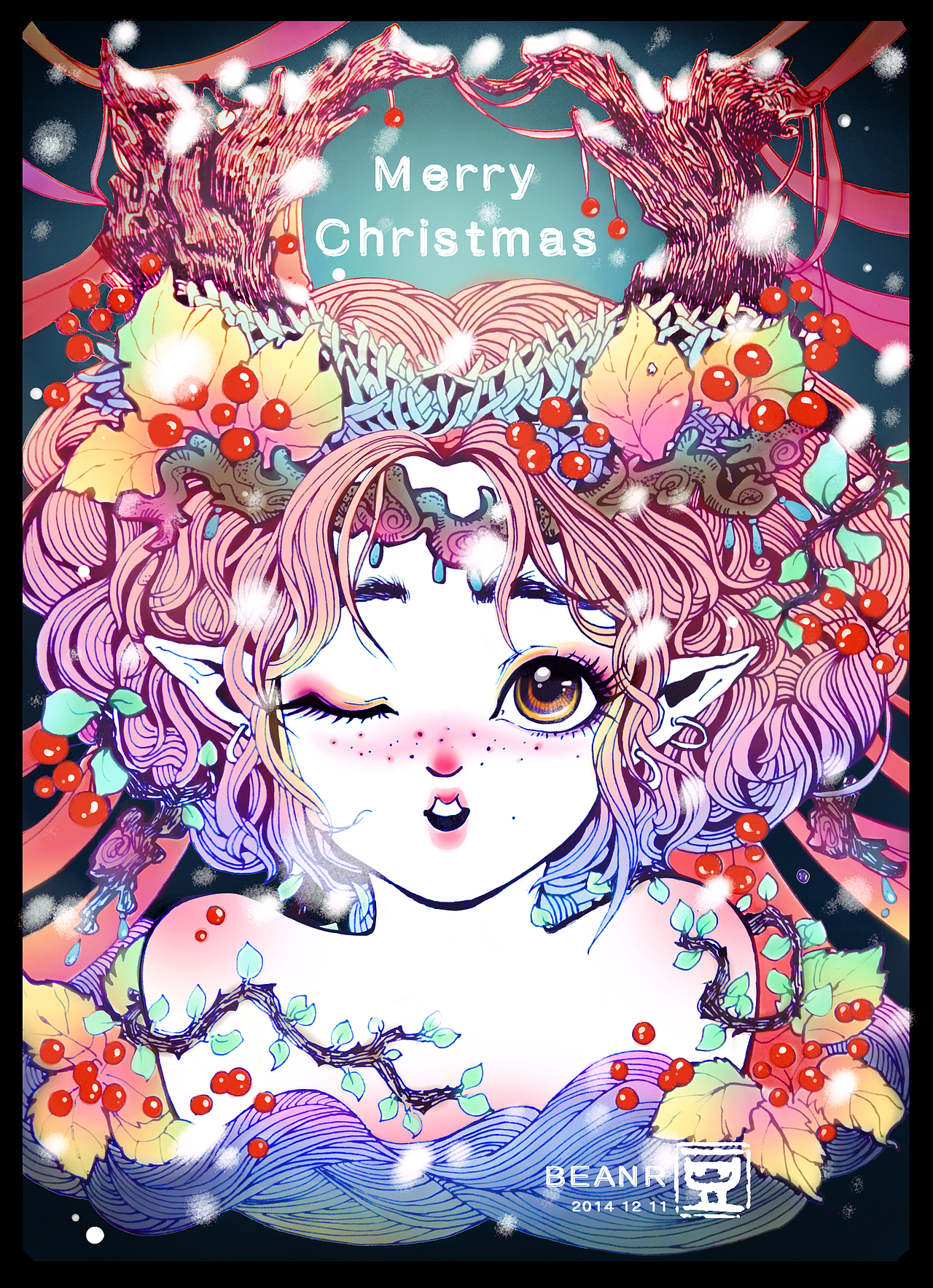 圣诞炫起来~（图ZMjI2NTMzODA=） - 商业插画 - 站酷设计师滚动的豆子原创素材 - 站酷ZCOOL